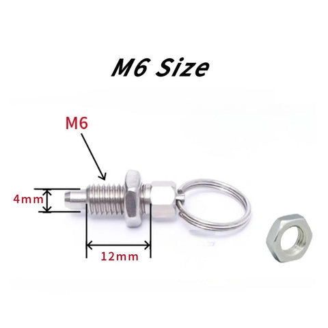 Bulletproof Stainless Steel Spring Plunger Pins Two Piece Kit M10 By Twenty Millimeter detailed image with M6 size and specifications.