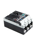 Pro Grade Plug In Molded Case Circuit Breaker Featuring Magnetic Fast Acting Safety Cutoff And Rugged Plastic Build For Heavy Duty Electrical Work That Is Straight Up Rock Solid - side view showing terminals and handle