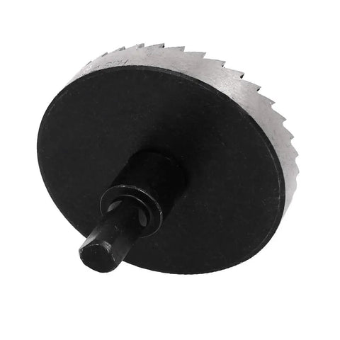 Close-up of 65mm Hole Saw from 65mm Hole Saw Kit With 70mm Length HSS Twist Drill Bits, Spring Loaded, Pro Grade
