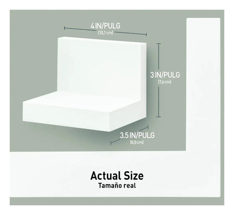 Two Display Ledges Set With Eight Medium Adhesive Strips, Holds Up To 2 Lbs Per Ledge, Quartz Finish, Damage Free Floating Shelves With No Tools Needed, Perfect For Living Room, Bedroom, Kids Room Or Office Decor