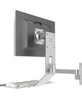 Heavy Duty Aluminum Wall Mounted Monitor Arm With Adjustable Keyboard Tray showing ergonomic design and easy wall install.