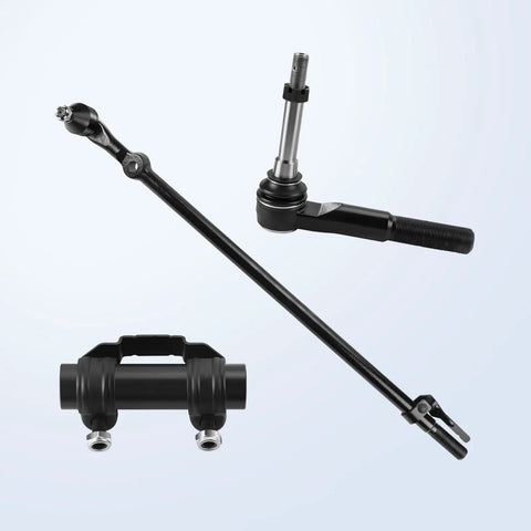 Beefed Up Front Tie Rod Ends Kit For Ford F250 F350 Super Duty 2005 2016 4WD 4x4 Outer Tie Rod End Link With Adjusting Sleeve Drag Link And Pitman Arm Suspension Kit 5 Pieces, black steel parts