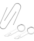 4 Piece Car Radio Removal Tool Kit With Stainless Steel U Shaped Release Keys For Quick Stereo Disassembly And Easy Access Across Most Vehicles Pro Grade Durable Rust And Weather Resistant Auto Radio Tools