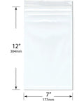 7x12 Inch 4 Mil Zipper Reclosable Storage Bags Pack Of 200 Heavy Duty Clear Poly Bags For Food Storage And Pantry Organization Freezer Safe FDA Compliant Zipper Seal Great For Snacks And Leftovers, 7x12 in clear bag