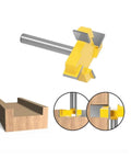 Heavy Duty 4 Edge T Slot Router Bit With An 8mm Shank for precise cuts in wood and plywood, ideal for jigs and drawer slides.