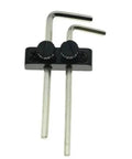 Headstock Mounted Allen Key Wrench Holder For Guitars Universal Guitar Setup Tool Kit With Black Finish, holding 2.5mm and 3mm wrenches