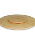 20 Inch Extra Large Bamboo Lazy Susan Turntable Round Rotating Serving Tray For Kitchen And Dining Tables Ideal For Parties