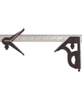 Beefy Pro Grade Steel Combination Square With Square Head And Center Head, 12 Inch Blade, Hardened Steel, 4R Graduation