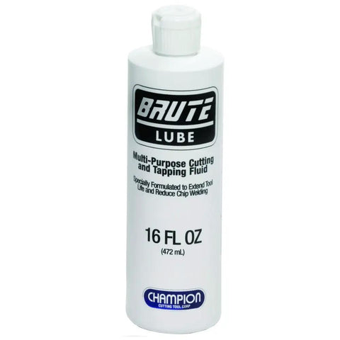 Brute Lube Multipurpose Cutting Fluid For Metalworking And Tapping, 16 Ounces Bottle, OSHA Approved, No 1,1,1 Trichloroethane, Extends Tool Life, Reduces Heat And Wear, Ideal For Milling Drilling And Threading In The Shop