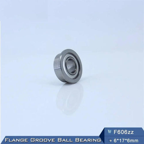 Premium F606ZZ Deep Groove Ball Bearings With ABEC 5 Precision And Sealed Ends For Industrial Machinery, Featuring 6x17x6mm chrome steel bearing.