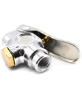 VL700 Two Way Lever Valve With One Quarter Inch NPT Female Inlets And Outlets For Pneumatics, Chrome Plated Die Cast Body
