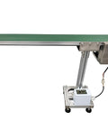 PVC Belt Conveyor 47 Inch Long 5.9 Inch Wide Aluminum Frame Countertop Transport Conveyor With Adjustable Speed 110V 120W Green