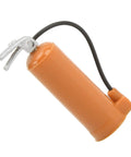 Authentic Rc Fire Extinguisher For 1/18 And 1/24 Scale Crawler Cars Lightweight Drop In Decorative Rig Upgrade With Clean Orange Paint Finish and black wire.