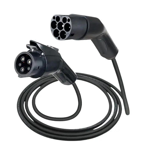 Premium Type 2 To Type 1 EV Charging Cable 5 Meter Heavy Duty Electric Vehicle Extension Cord with J1772 head and durable design.