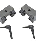 Anti Collision Block Stopper With Cushion Pad For HG20 20mm Rail Linear Guide Rail Fixed Slider Bearing Block Ring Positioning Block With Side Lock Buckle Anti Drop 2 Pieces With Handles, showing two stoppers and handles