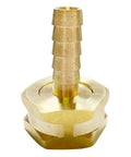 Brass Garden Hose Connector Swivel Fitting Three Eighth Inch Barb To Three Quarter Inch Female GHT Thread With Rubber Washer No-Fuss Quick-Connect Hose Fittings Leak-Free Durable Two-Pack brass hose barb fitting