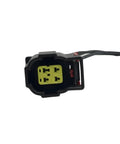 Three Pin Harness Side Connector Pigtail For Transmission Line Pressure Sensor showing front view with yellow connectors.