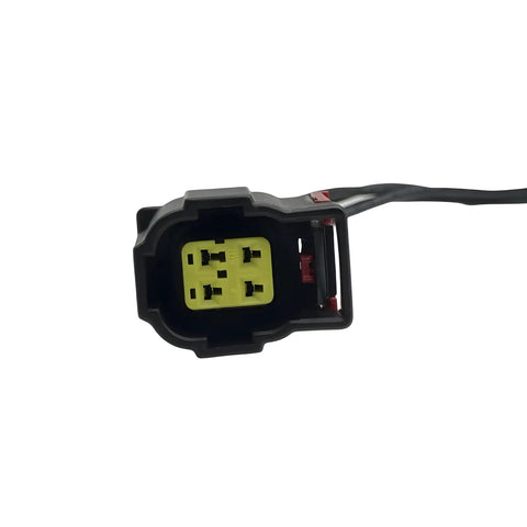 Three Pin Harness Side Connector Pigtail For Transmission Line Pressure Sensor showing front view with yellow connectors.