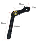 Adjustable Angle Bicycle Handlebar Stem Riser Aluminum Alloy Front Fork Stem Adapter For 25.4mm And 22.2mm Bar Clamp 180mm Quill Length