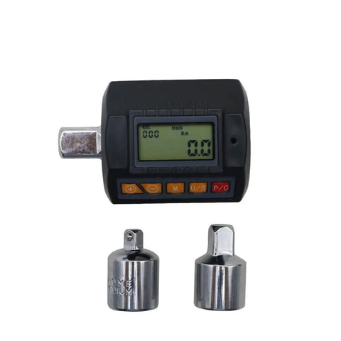 GTFDXJ Digital Torque Wrench Meter With Alarm For Bike And Car Repair Bi Directional Reading 1/4 Inch 3/8 Inch 1/2 Inch Socket Adapter Precise Nm Lbf In Conversion Hand Tool Kit