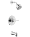Modern Single-Handle Chrome Tub And Shower Trim Kit And With Single-Spray Touch-Clean Shower Head Valve Not Included Rough-In Sold Separately Durable Shower Fixture