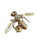 Steampunk 3D Mechanical Bee Model Kit With 158 Pieces, DIY Insect Puzzle For STEM Fans, Teens And Adults, brass and ABS bee sculpture