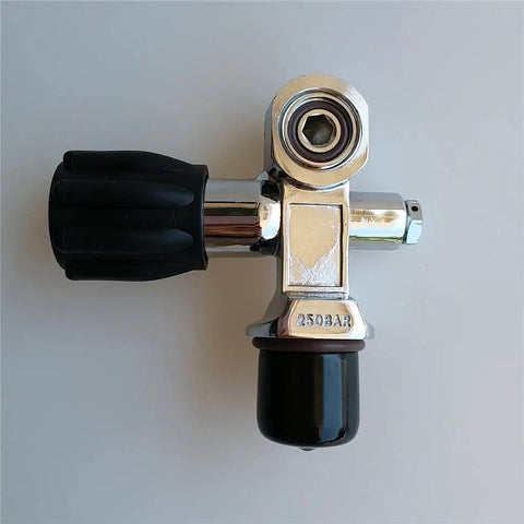 Universal Scuba Tank Valve For Underwater Exploration With 3000 Psi Service 250 Bar Pressure Chrome Plated Brass