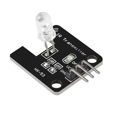 4 Piece 38KHz IR Transmitter And Receiver Sensor Modules Kit, showing IR transmitter module with LED indicator for DIY projects