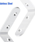 Heavy Duty 20 Pack 2.5 By 2.5 Inch Stainless Steel Corner Braces L Shaped Brackets With Wood Screws For Tables Chairs Desks Dressers Shelves Built To Last Brushed 304 Stainless Right Angle Support