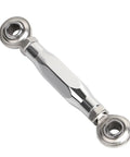 Aluminum Chrome Adjustable Shift Linkage Rod For Harley Dyna Mid Control 1984 To 2017 And Softail 2018 To 2023 Easy Height Tweaks Durable Anodized Shift Lever Upgrade, chrome aluminum linkage rod