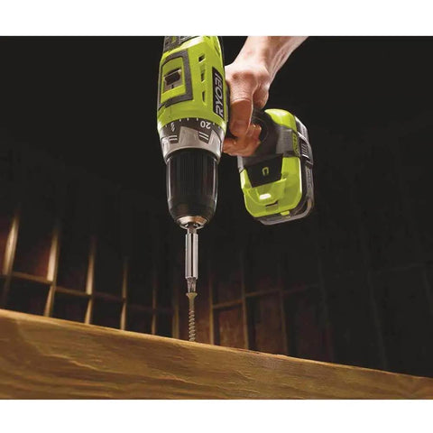 Close-up of a drill in use from the 31 Piece Drill And Drive Kit For Metal Brick Wood And Plastic With Titanium Drill Bits And Straight Shank Bits All In One Versatile Drilling And Screwing RAKDD31 Pro Grade Set