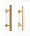 3 Inch Solid Brass Cabinet Pulls Round Bar Handles Brushed Gold 4 Pack Durable Drawer Pulls For Kitchen Cabinets And Furniture Upgrade