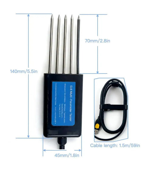 8 In 1 Soil Tester For NPK PH Moisture EC Conductivity And Fertility, High Accuracy Digital Soil Meter For Garden, Lawn, And Indoor Plants
