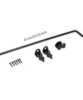 Heavy Duty Adjustable Drop Rod Gate Latch With Smooth Guided Brackets And Rugged Bent Crank Handle Tough As Nails Exterior Gate Bolt Quick Install Yard Hardware 61 Cm assembled with brackets and screws.
