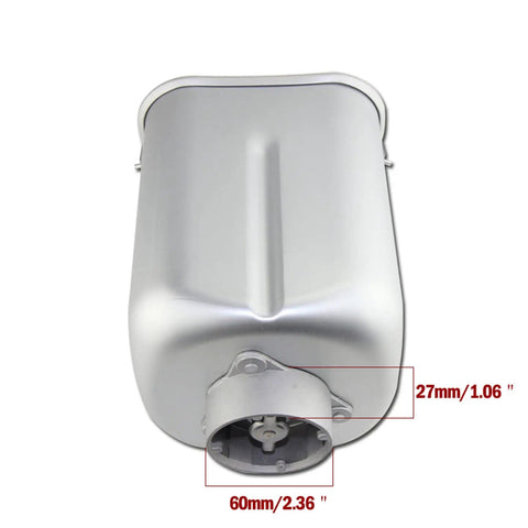 Square Bread Machine Pan With Smooth Nonstick Interior, 2lb Aluminum Baking Bucket showing underside measurements.