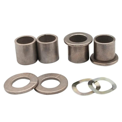 Club Car DS Golf Cart Spindle Bronze Bushing Kit Upper And Lower Includes Thrust Bearings And Kingpin Washers Fits 1981 Up OEM 1010150 1016389 8067 7048, bronze bushings and washers