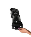 Person holding black cylindrical mechanical part with visible RADIAN label, showcasing grip handle detail.