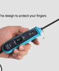 Hand holding Pro Grade Automotive Circuit Tester With Buzzer Alarm And LED Indicator for instant short circuit finding