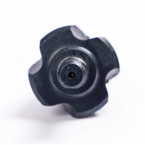 Heavy Duty Four Spiral Flute Step Drill Bit Set For Metalworking In M35 Cobalt High Speed Steel, tip view with spiral design visible