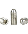304 Stainless Steel Spring Ball Plunger Set Screw Hex Socket Grub Point Fastener Bolt M3 To M24 Range next to each other