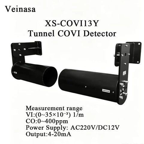 Hella Precise Wall Mounted Tunnel Visibility Co Detector Killer Smoke Density Sensor With Six Meter Optical Path side view