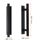 50 Pack Self Stick Push Pull Cabinet Handles Black Adhesive Door Handles For Kitchen Cabinets Drawers Wardrobes And Furniture Instant Stick On ABS Plastic Easy Install Comfortable Grip, 5.9 x 1.4 x 1 in