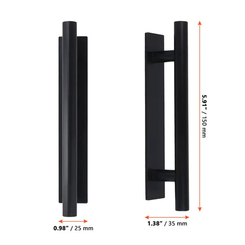 50 Pack Self Stick Push Pull Cabinet Handles Black Adhesive Door Handles For Kitchen Cabinets Drawers Wardrobes And Furniture Instant Stick On ABS Plastic Easy Install Comfortable Grip, 5.9 x 1.4 x 1 in