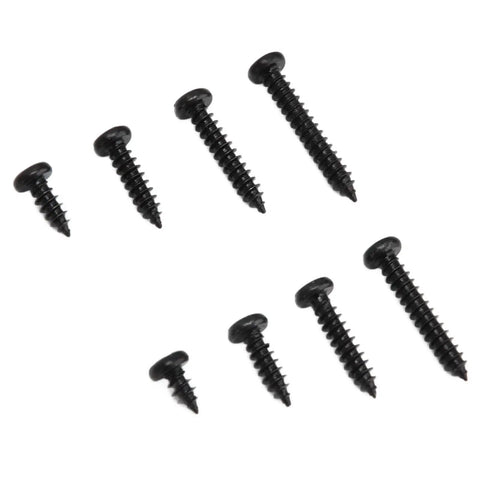 Assorted screws from 300 Pcs Self Tapping Screws Cross Pan Head Set In Carbon Steel M3 Black With Sturdy Storage Box