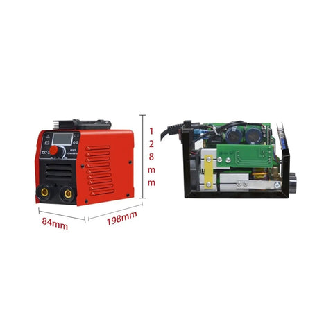 Mini Welding Machine 250A Arc Welder With Automatic Electric Welding Dual Voltage 110V Or 220V with dimensions shown