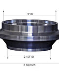 2.5 To 3 Inch Exhaust V Band Adapter Reducer Coupler Stainless Steel 3 To 2.5 Inch Header Collector Reducer side view