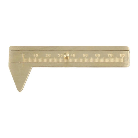 0 to 80mm Vernier Caliper For Jewelry Making Precision Sliding Gauge Dual Scale Inside And Outside Measurement Brass Ruler Non Magnetic