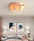 Sleek Ultra Slim Ceiling Fan And Lighting Combo Delivers Smooth Air Circulation For Modern Bedrooms And Living Spaces, mounted in a stylish bedroom.