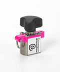 MagJig 60 Keychain Magnetic Base Clamp For Woodworking And Welding, 60 Lb Holding Power, pink with black handle
