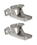 Premium Silver Door Hinge Assembly For Front Left And Right Lower Side Quick Swap Install No Sweat Setup Knockout Durability Pro Grade Automotive Replacement Parts Kit, showing two sturdy silver hinges.
